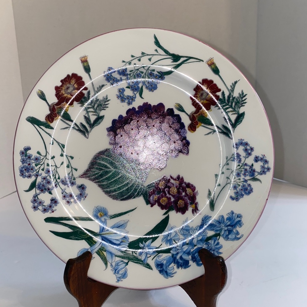 R B Bernarda Hydrangea Salad Plate Set of 4